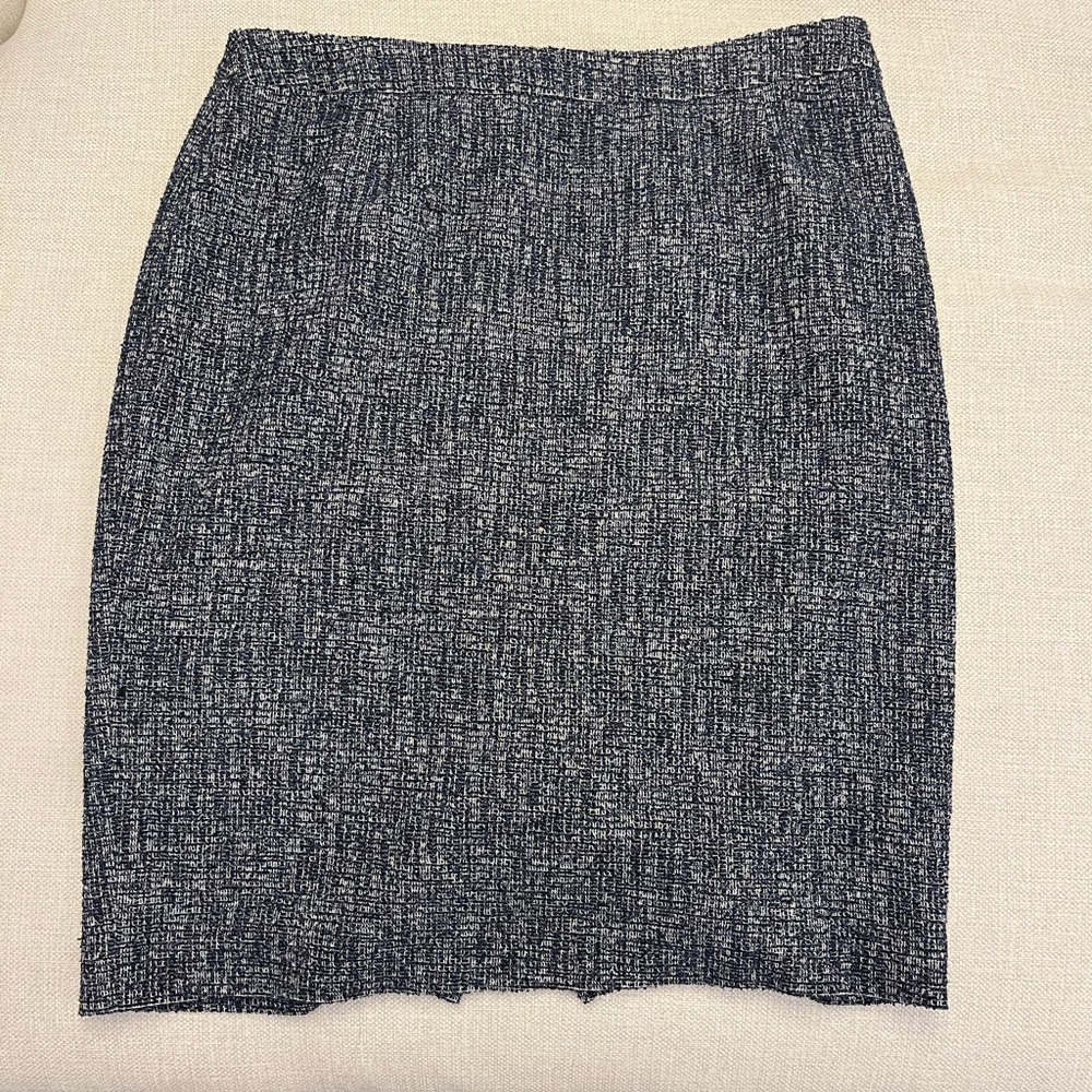Elegant Marled Blue Pencil Skirt